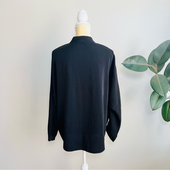 Patrizia Luca twist front dolman sleeve hi-low blouse. - Picture 4 of 7